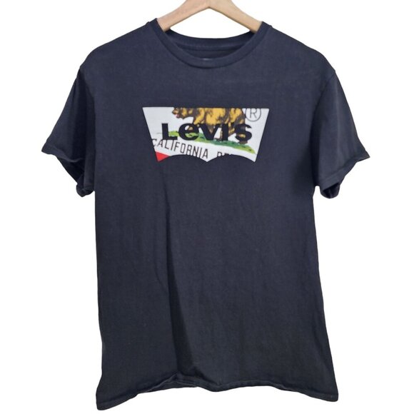 Levi's Black Shonn Graphic "California" T-Shirt Men's Size L Crew Neck - Picture 6 of 8